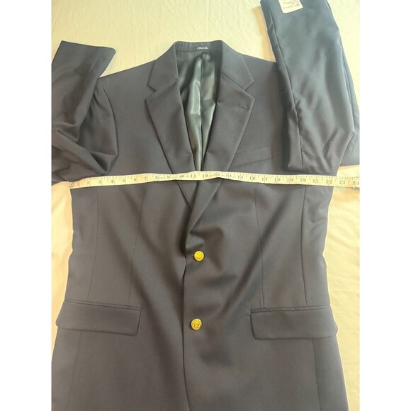 Hart Schaffner Marx Blazer Mens Size 42L 2 Button Navy Single Breasted - Picture 10 of 16
